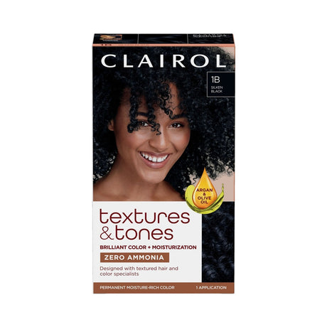 Clairol Textures and Tones Permanent Hair Color 1B Black (Pack of 12) - view 2