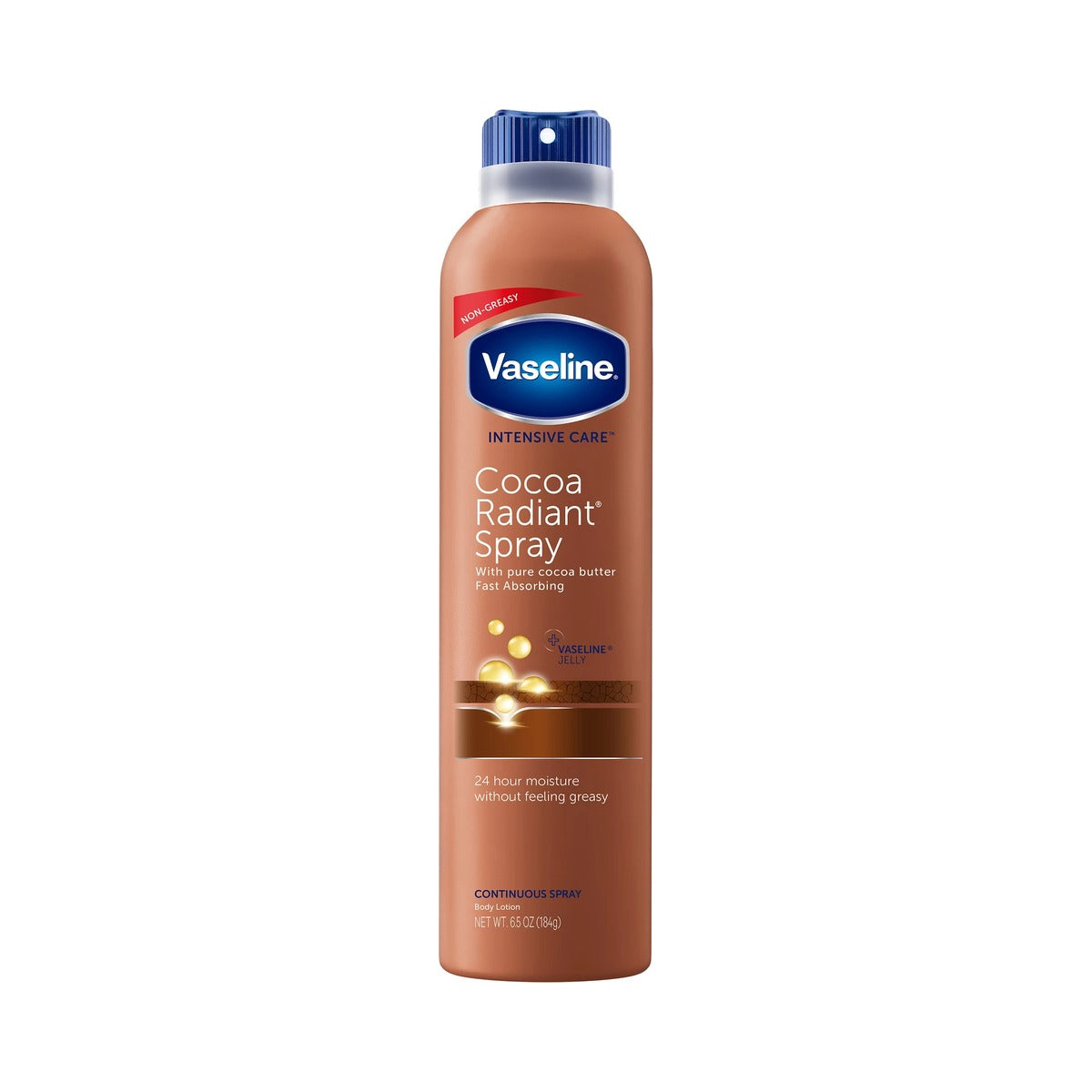 Vaseline Intensive Care Spray Moisturizer Cocoa Radiant 6.5 Oz (Pack of 6)