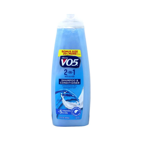 Vo5 Alberto 2 in 1 Moisturizing Shampoo Conditioner 15 Oz (Pack of 6)
