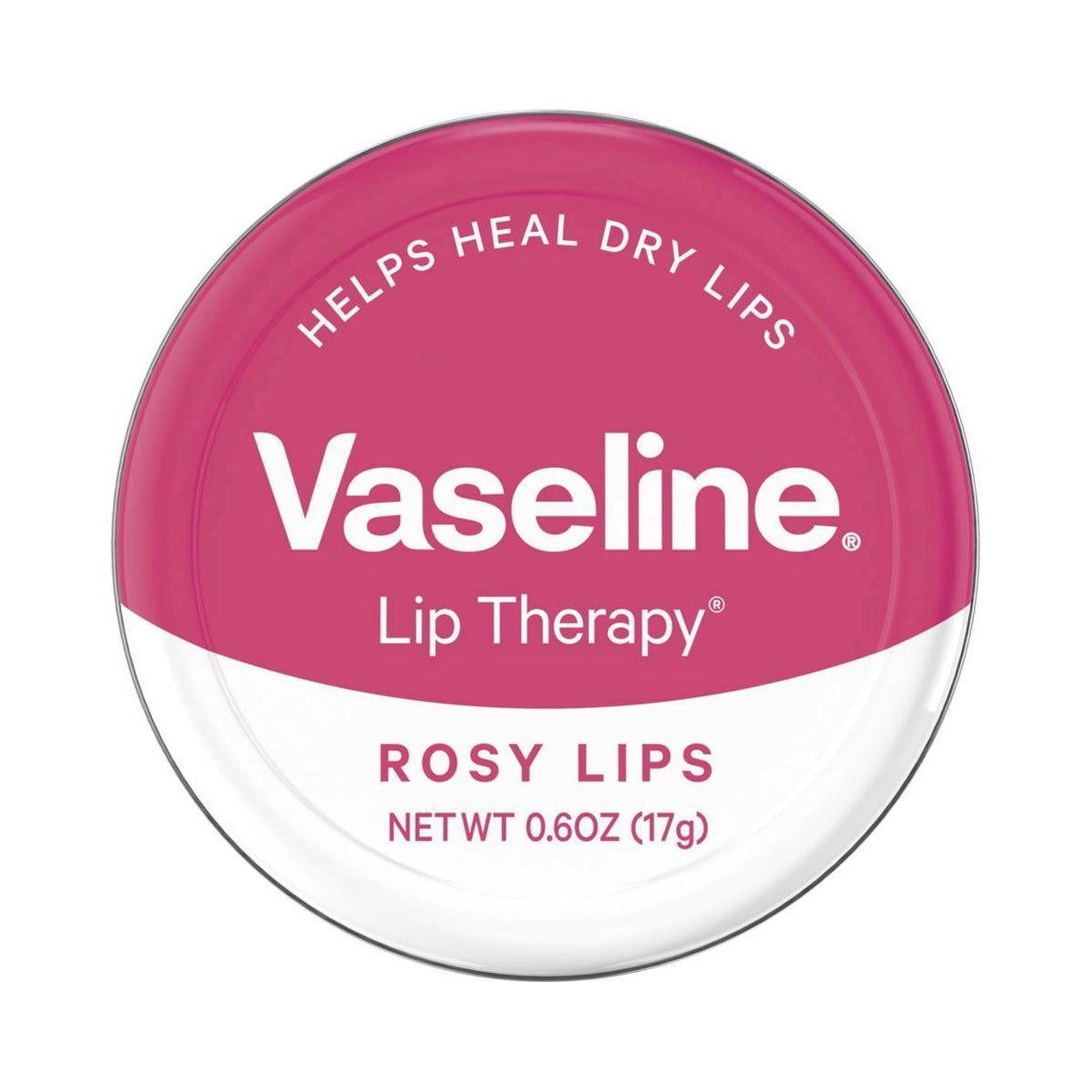 Vaseline Lip Therapy Balm Tin Rosy Lips 0.6 Oz (Pack of 12)