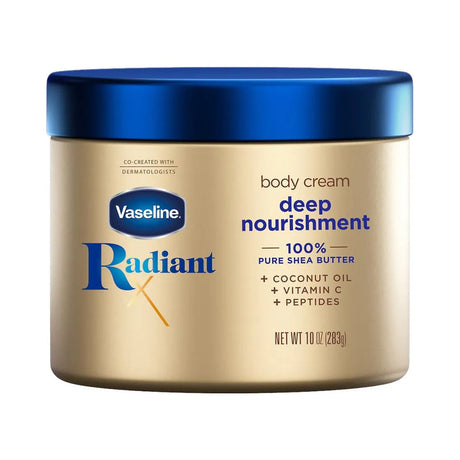 Vaseline Radiant X Deep Nourishment Body Cream 10 Oz (Pack of 6)