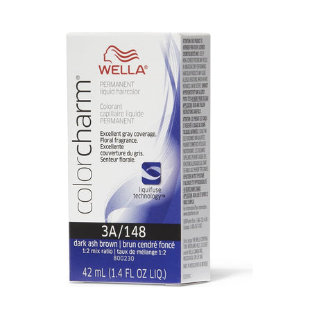Wella Color Charm Permanent Liquid Haircolor 148 Dark Ash Brown 1.4 Oz (Pack of