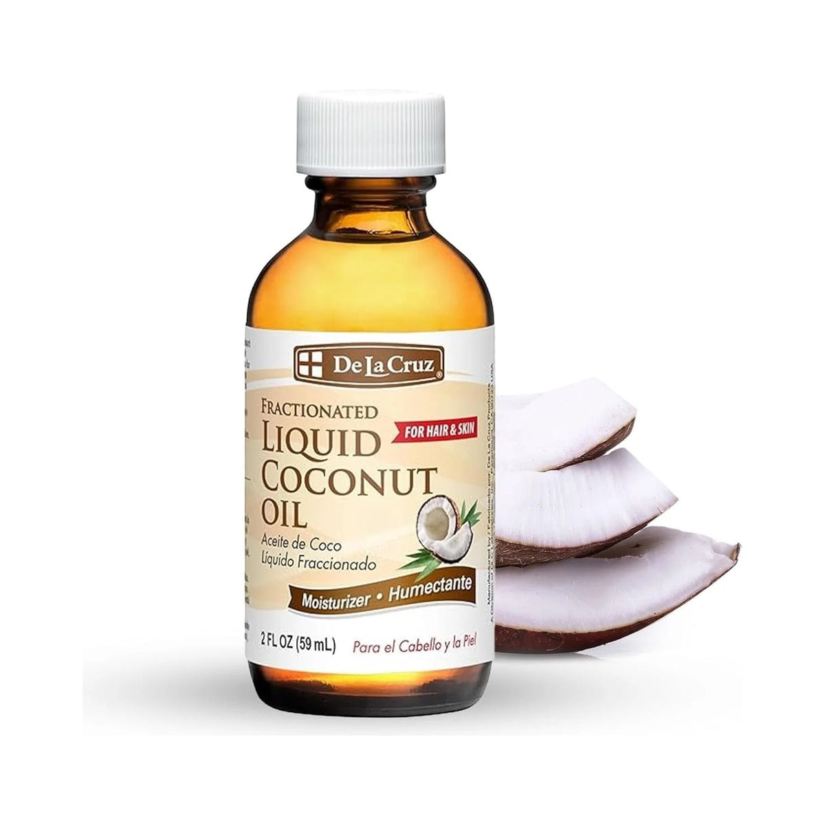 De La Cruz Fractionated Liquid Coconut Oil 2 Fl Oz (Pack of 12)