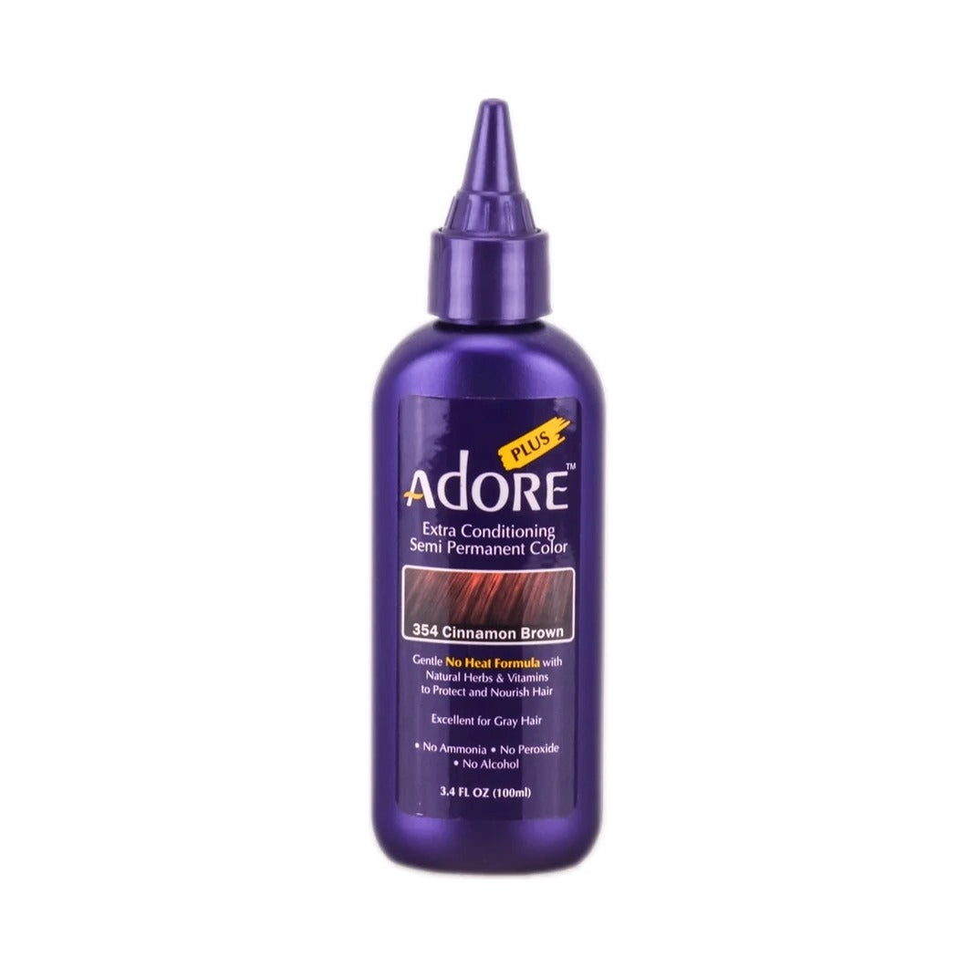 Adore Plus Semi-Permanent Hair Color 354 Cinnamon Brown (Pack of 96)