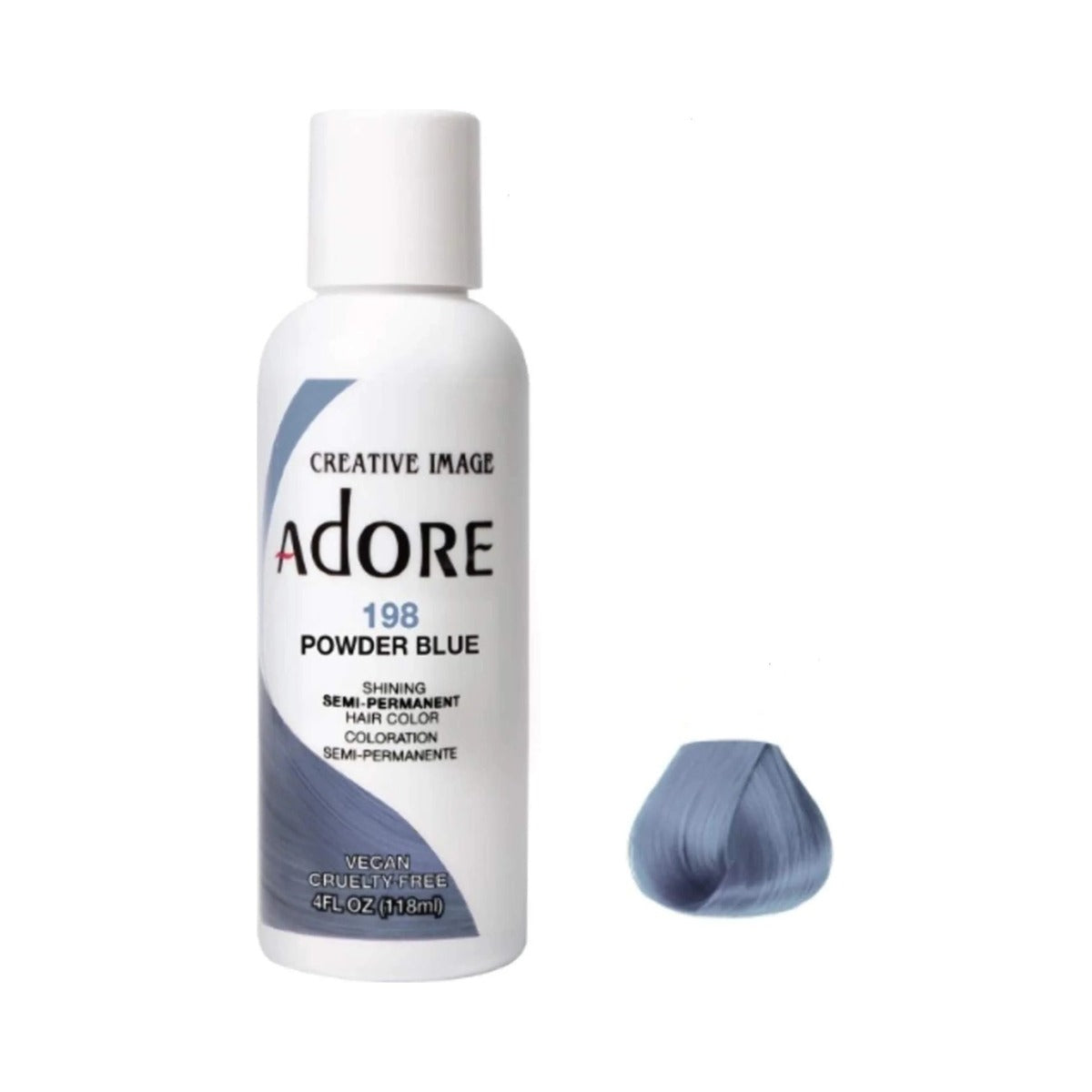 Adore Semi-Permanent Haircolor #198 Powder Blue 4 Oz (Pack of 72)