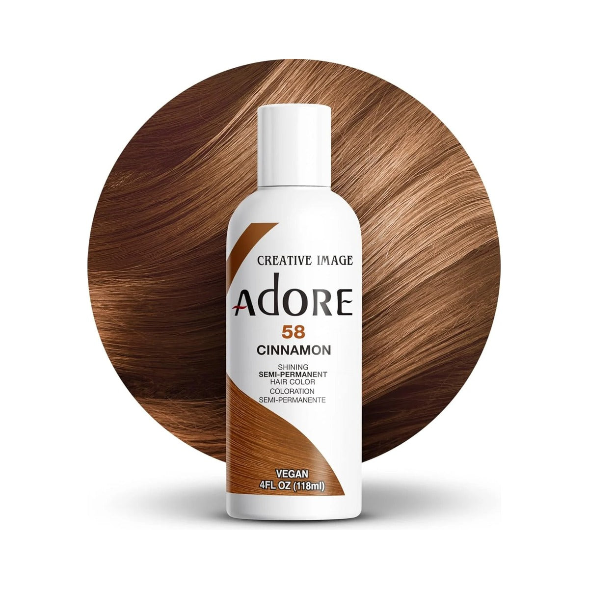 Adore Semi-Permanent Haircolor 58 Cinnamon 4 Oz (Pack of 72)