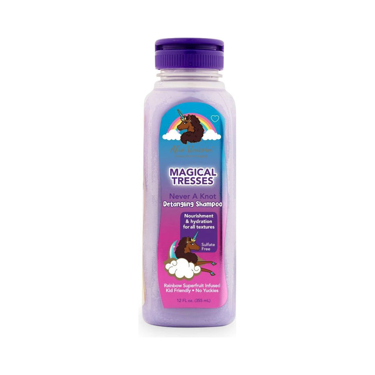 Afro Unicorn Never A Knot Detangling Shampoo 12 Fl Oz (Pack of 12)
