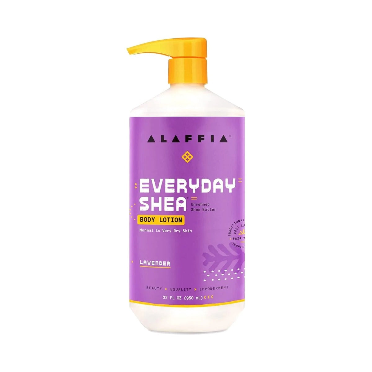 Alaffia Everyday Shea Body Lotion Lavender 32 Oz (Pack of 6)