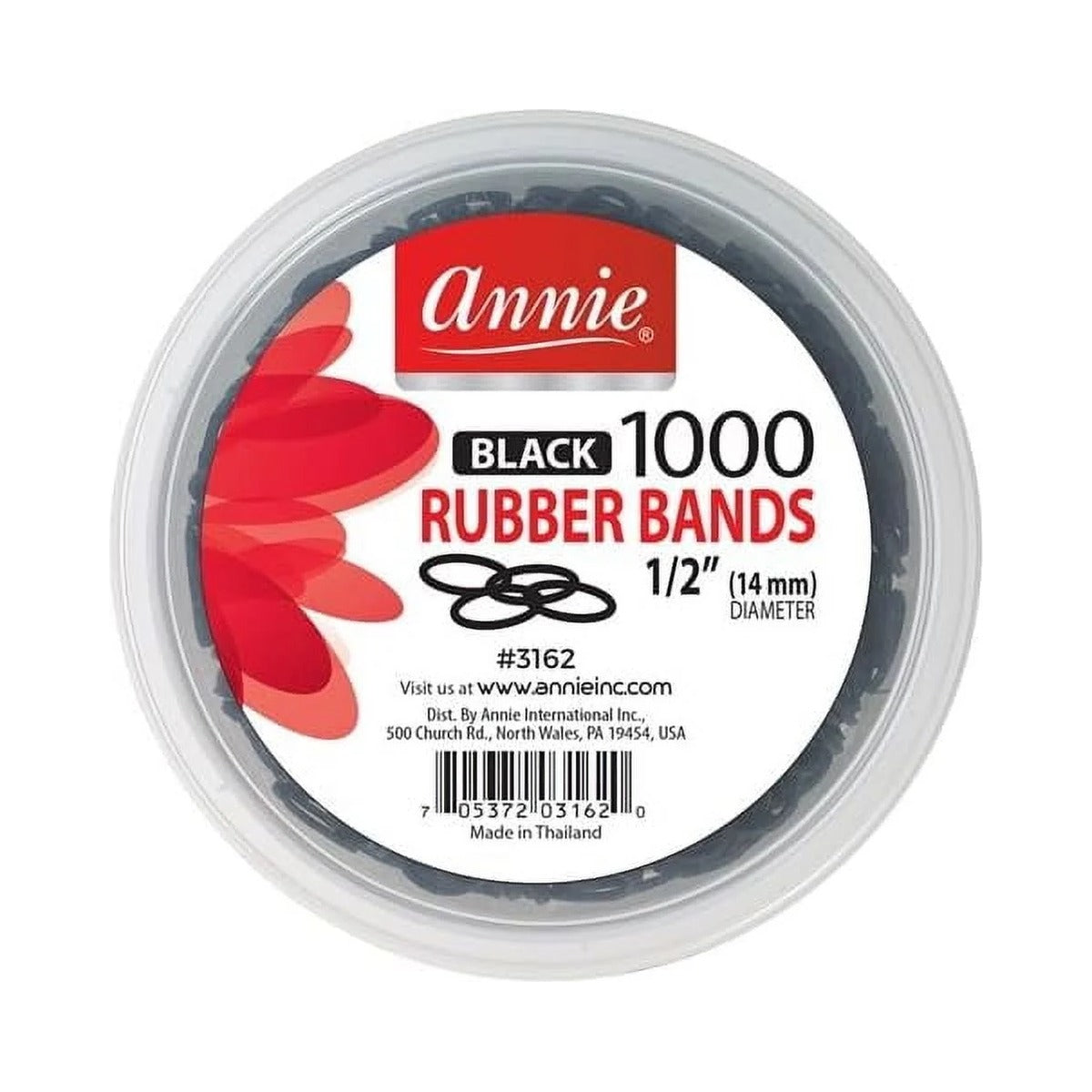 Annie Rubber Bands 1000 Count 1/2 Inch (Pack of 144)