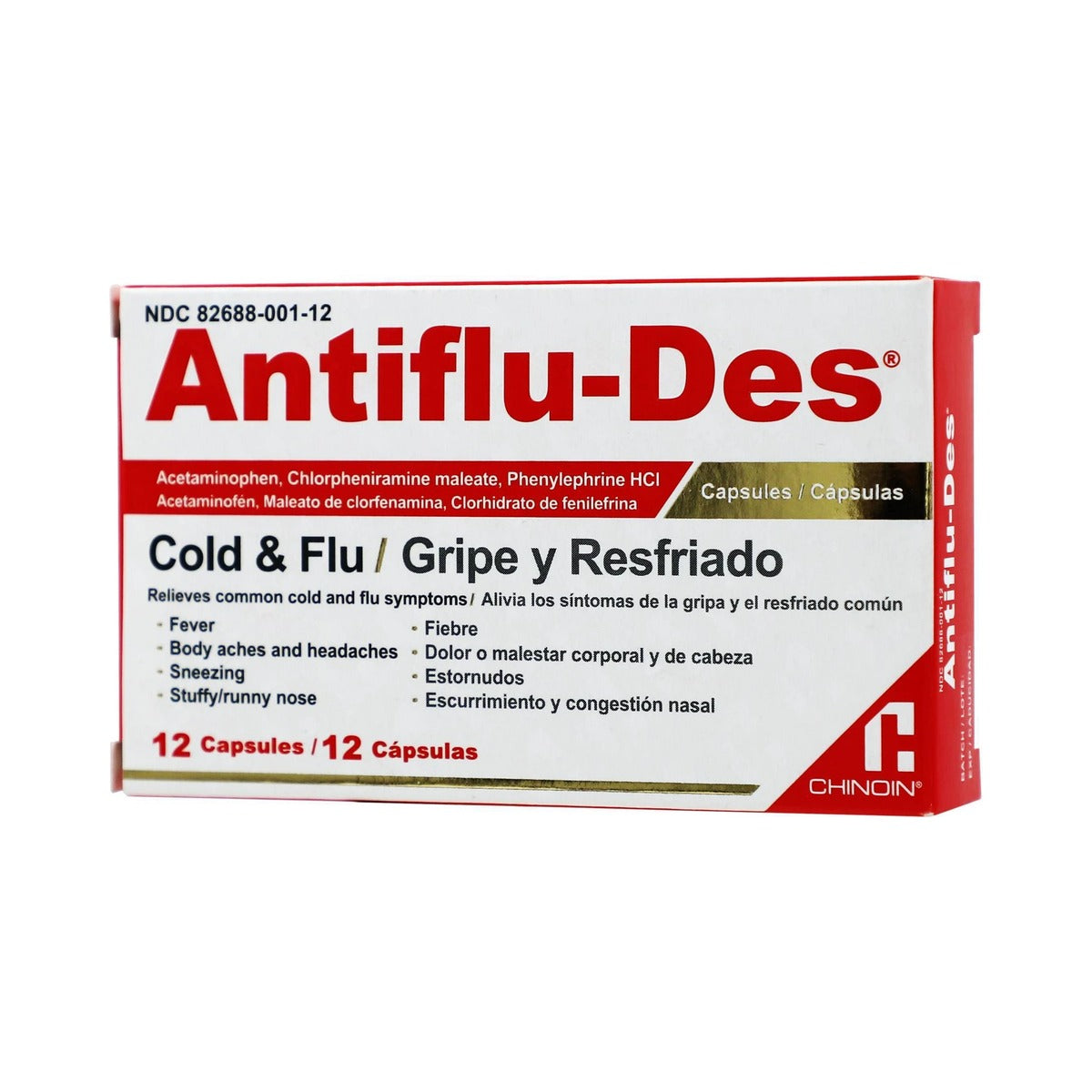 Antiflu-Des Cold & Flu Relief Capsules 12ct (Pack of 48) - view 2