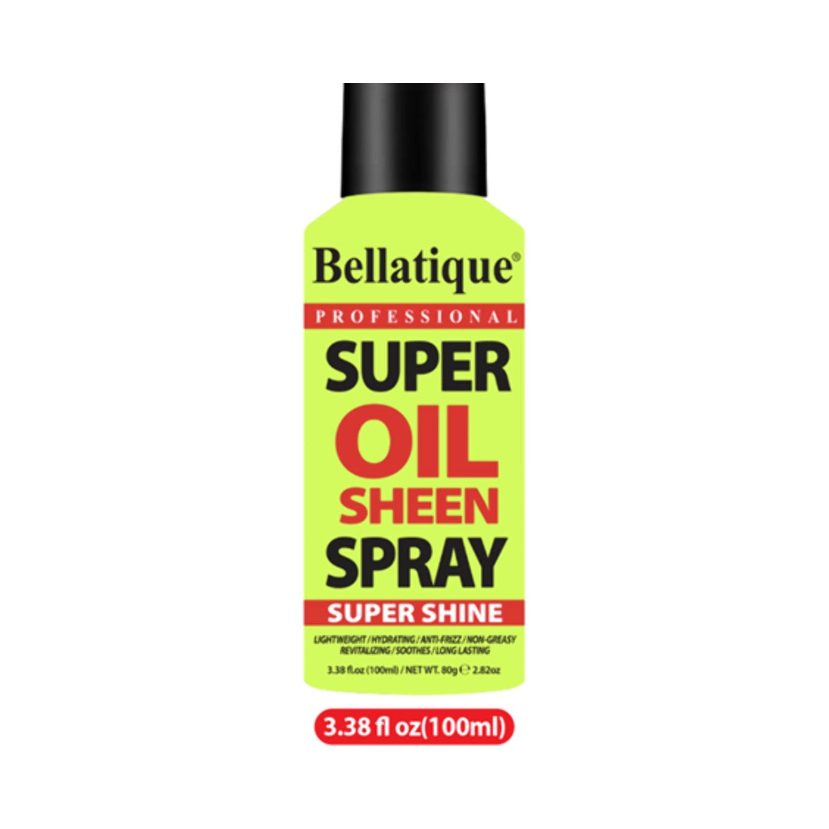 Bellatique Professional Super Oil Sheen Spray 3.38 Oz (Pack of 72)