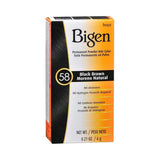 Bigen Permanent Powder Hair Color 58 Black Brown (Pack of 36)