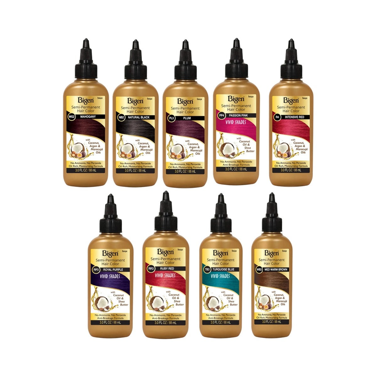 Bigen Semi-Permanent Haircolor #Bg2 Deep Burgundy 3 Oz (Pack of 36)