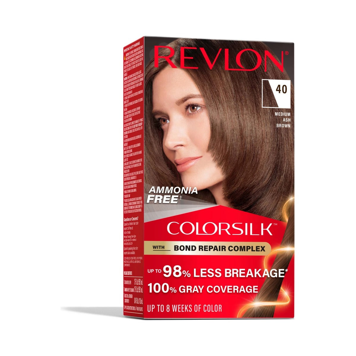 Revlon ColorSilk Permanent Hair Color Medium Ash Brown (Pack of 12)