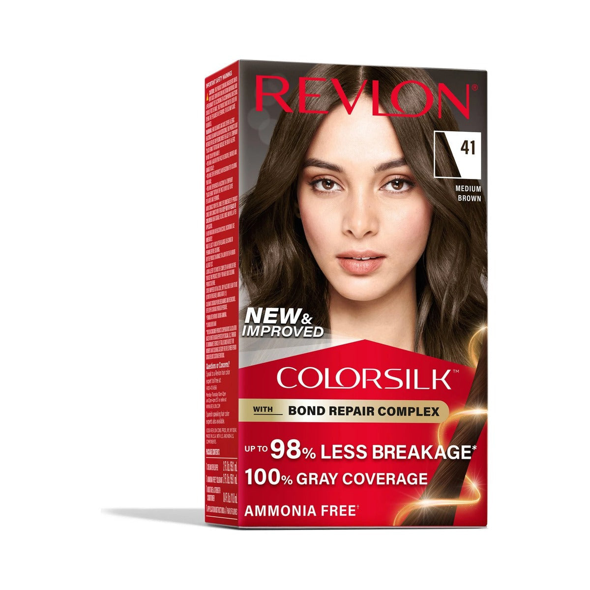 Revlon ColorSilk Permanent Hair Color 41 Medium Brown 4.4 Oz (Pack of 12) - view 2