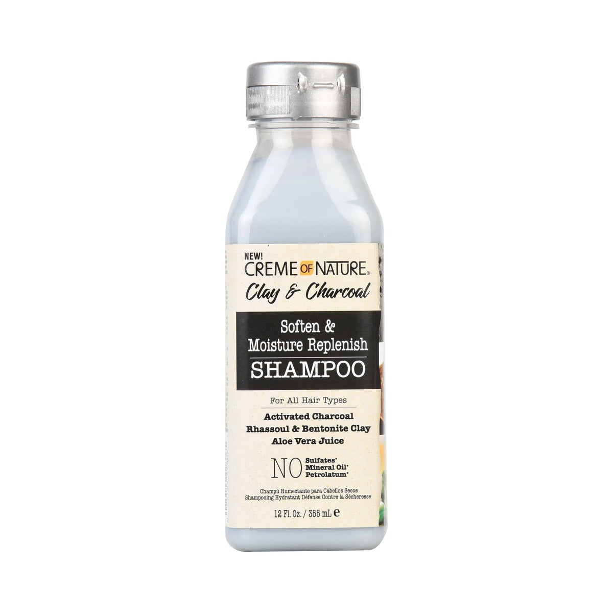 Creme of Nature Clay & Charcoal Shampoo 12 Oz (Pack of 12)