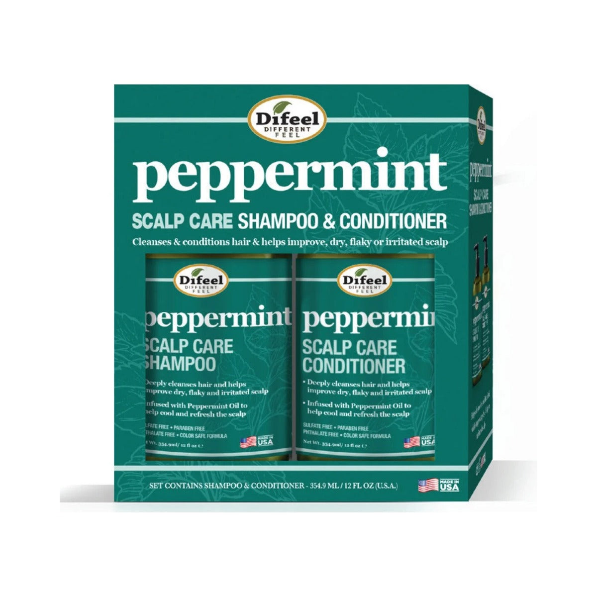 Difeel Peppermint Scalp Care Shampoo & Conditioner 12 Oz (Pack of 6)