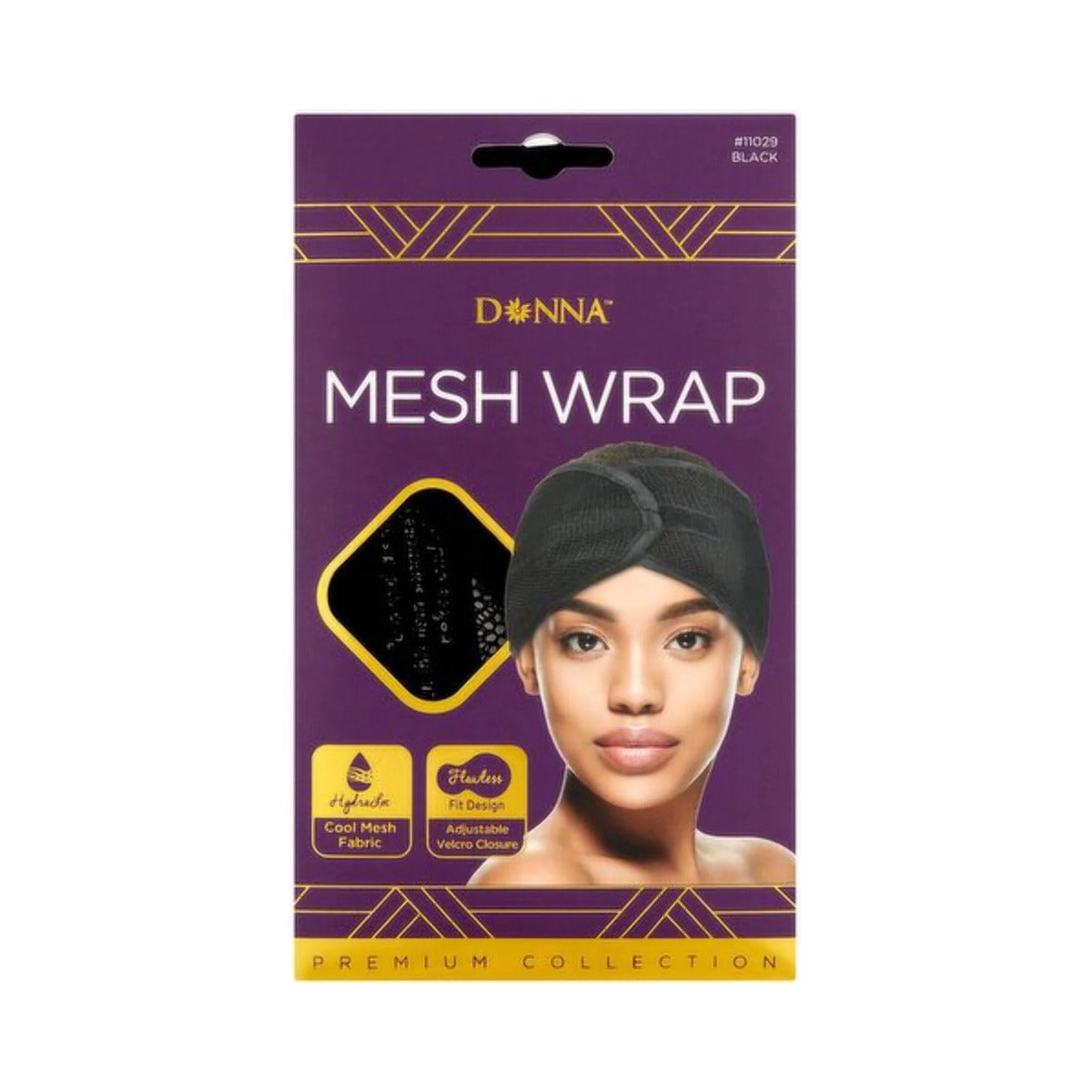 Donna Collection Mesh Wrap Black (Pack of 288)