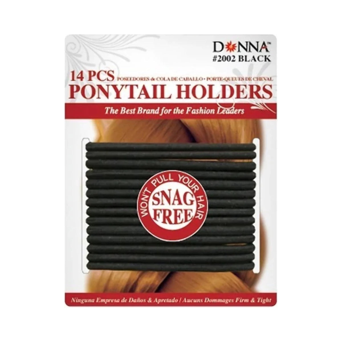 Donna Black Ponytail Holders 14pc (Pack of 432)