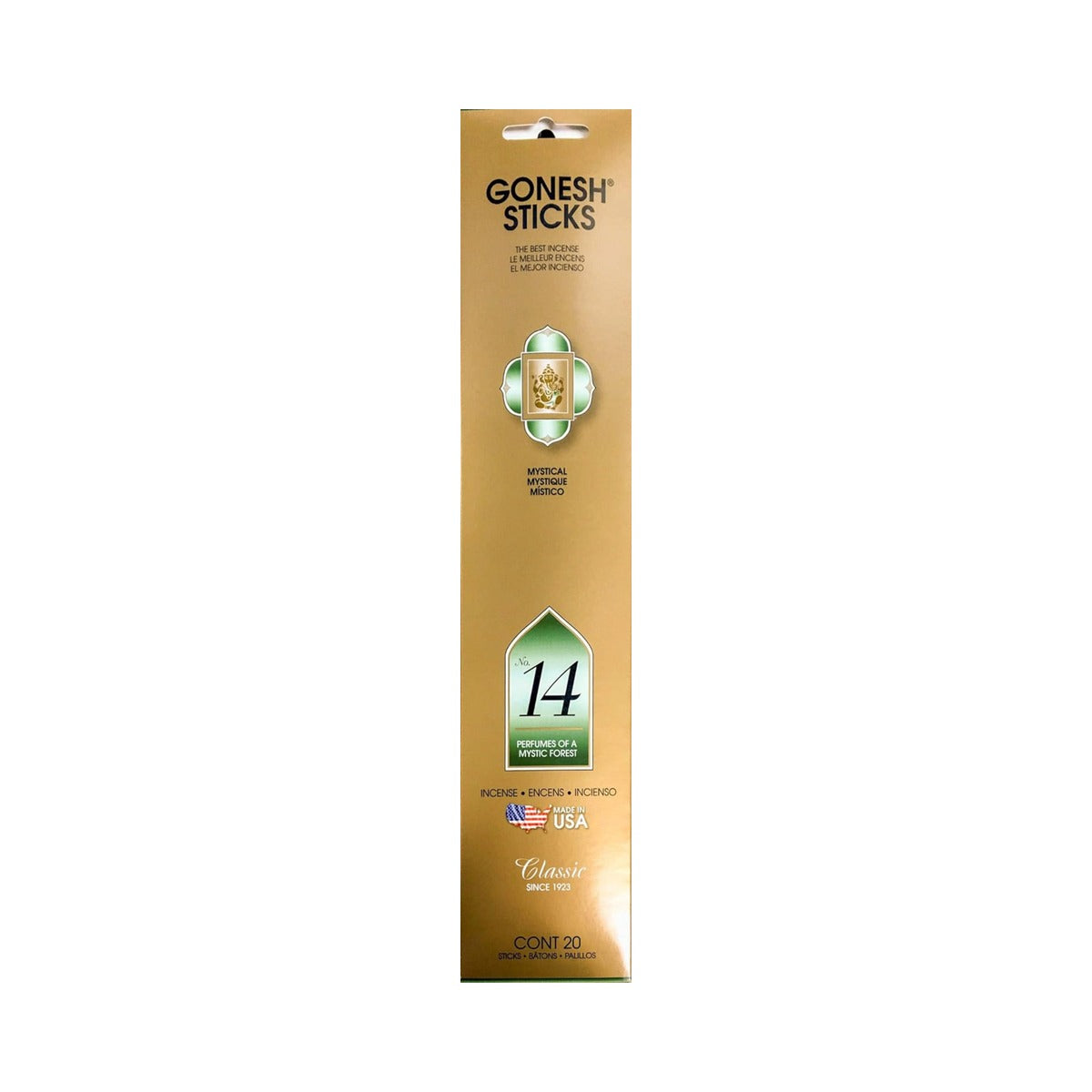 Gonesh Mystic Forest Incense Sticks Hanging Envelope (Pack of 144)