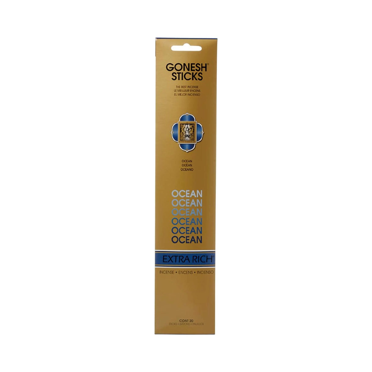 Gonesh Extra Rich Ocean Incense 20 Sticks (Pack of 144)