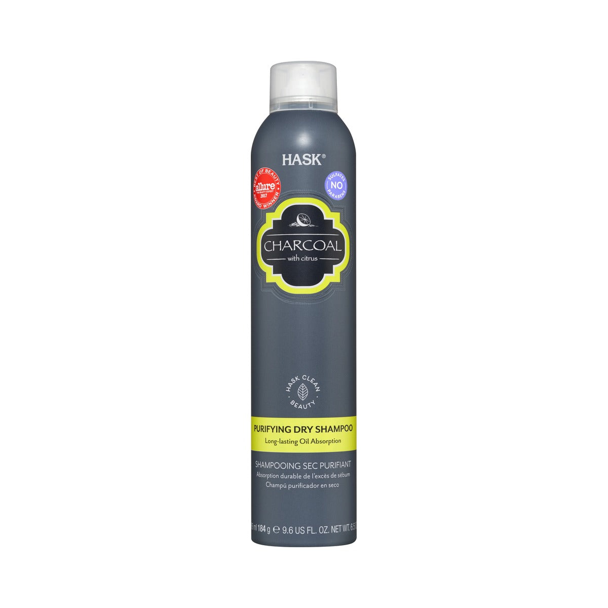 Hask Purifying Dry Shampoo with Charcoal 6.5 Oz (Pack of 4)