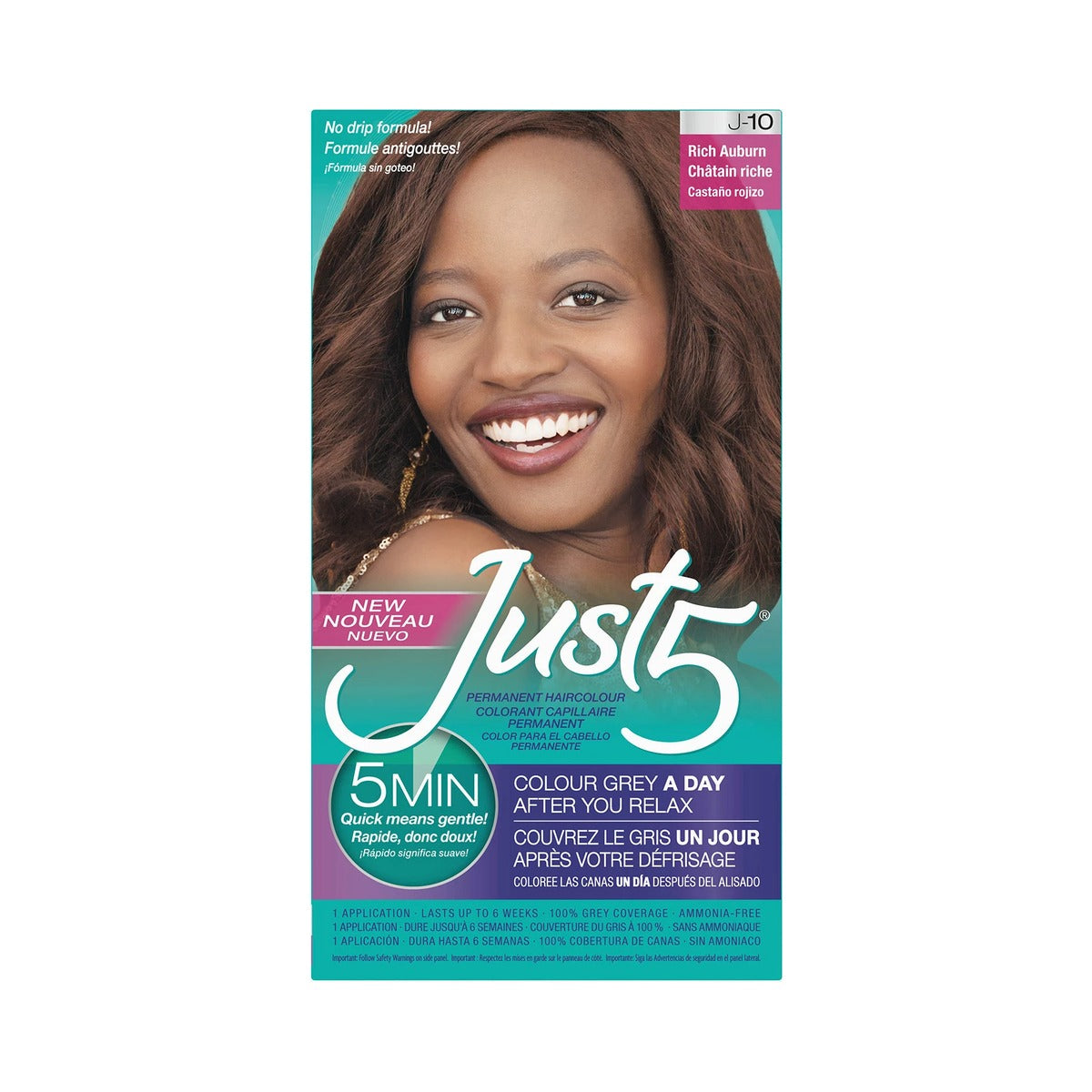 Just 5 Women's Five Minute Permanent Hair Color J-10 Rich Auburn (Pack of 12) - view 2