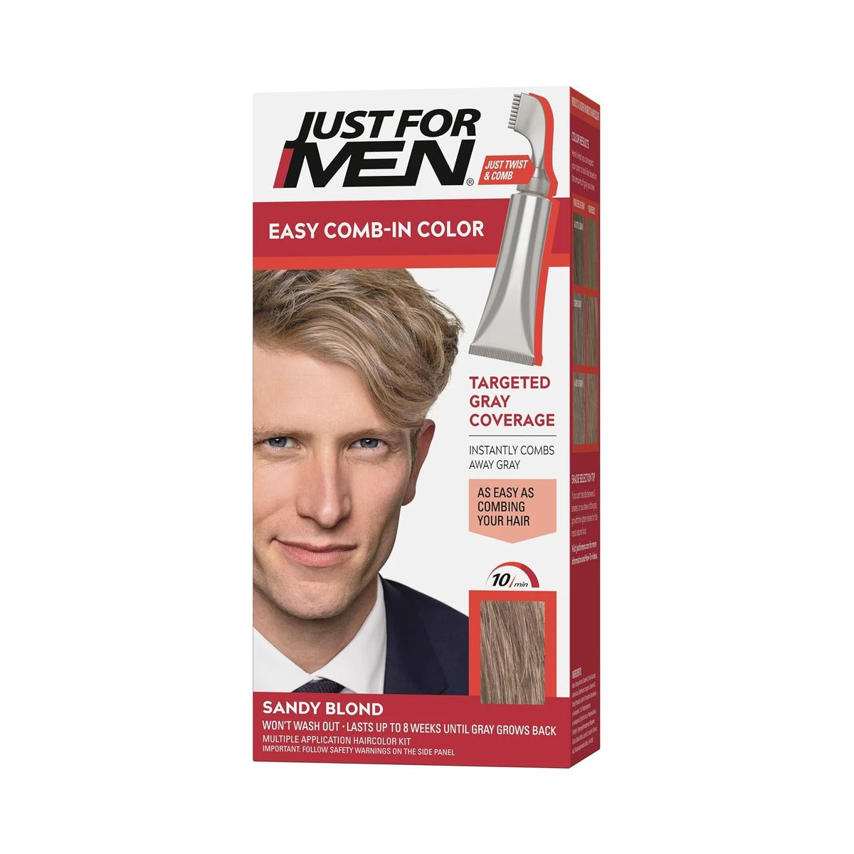 Just For Men Easy Comb-In Color Rich Black (Pack of 12)