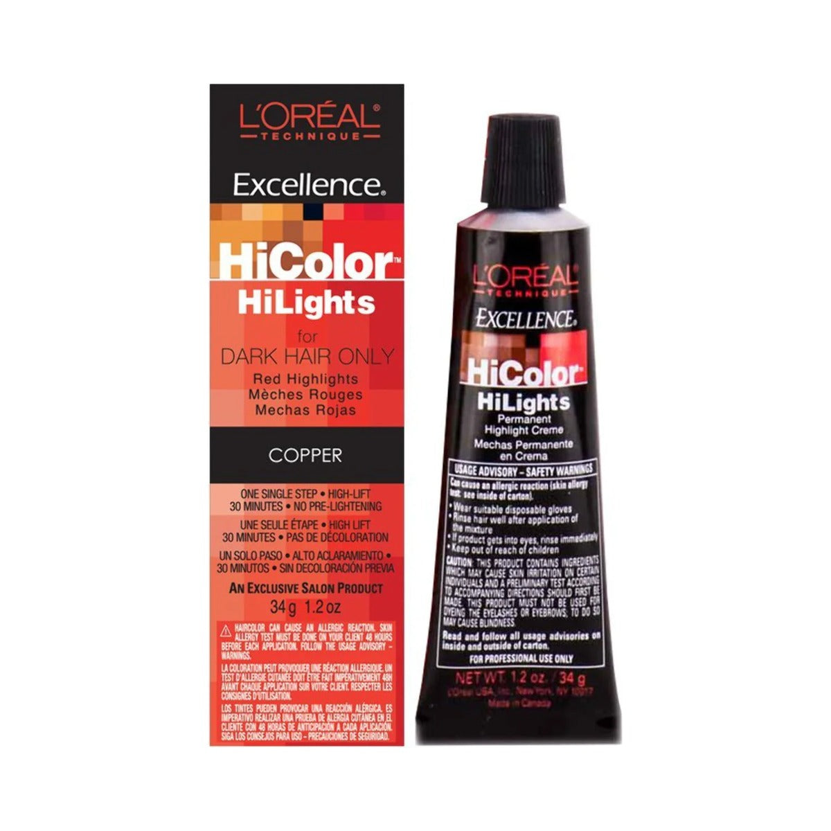 L'Oreal Paris Excellence HiColor Copper 1.2 Oz (Pack of 72)