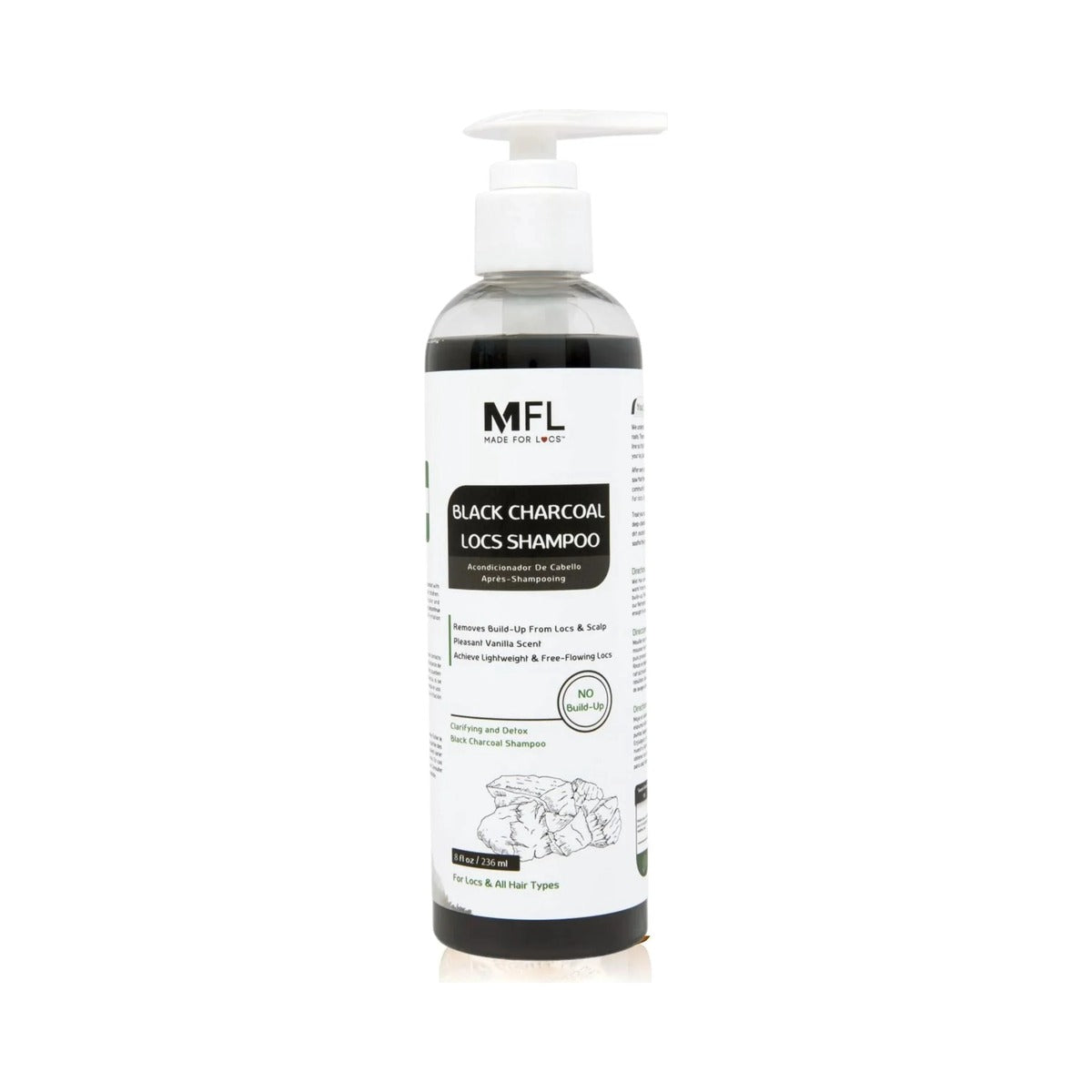 Locs Black Charcoal Shampoo 8 Oz (Pack of 50)