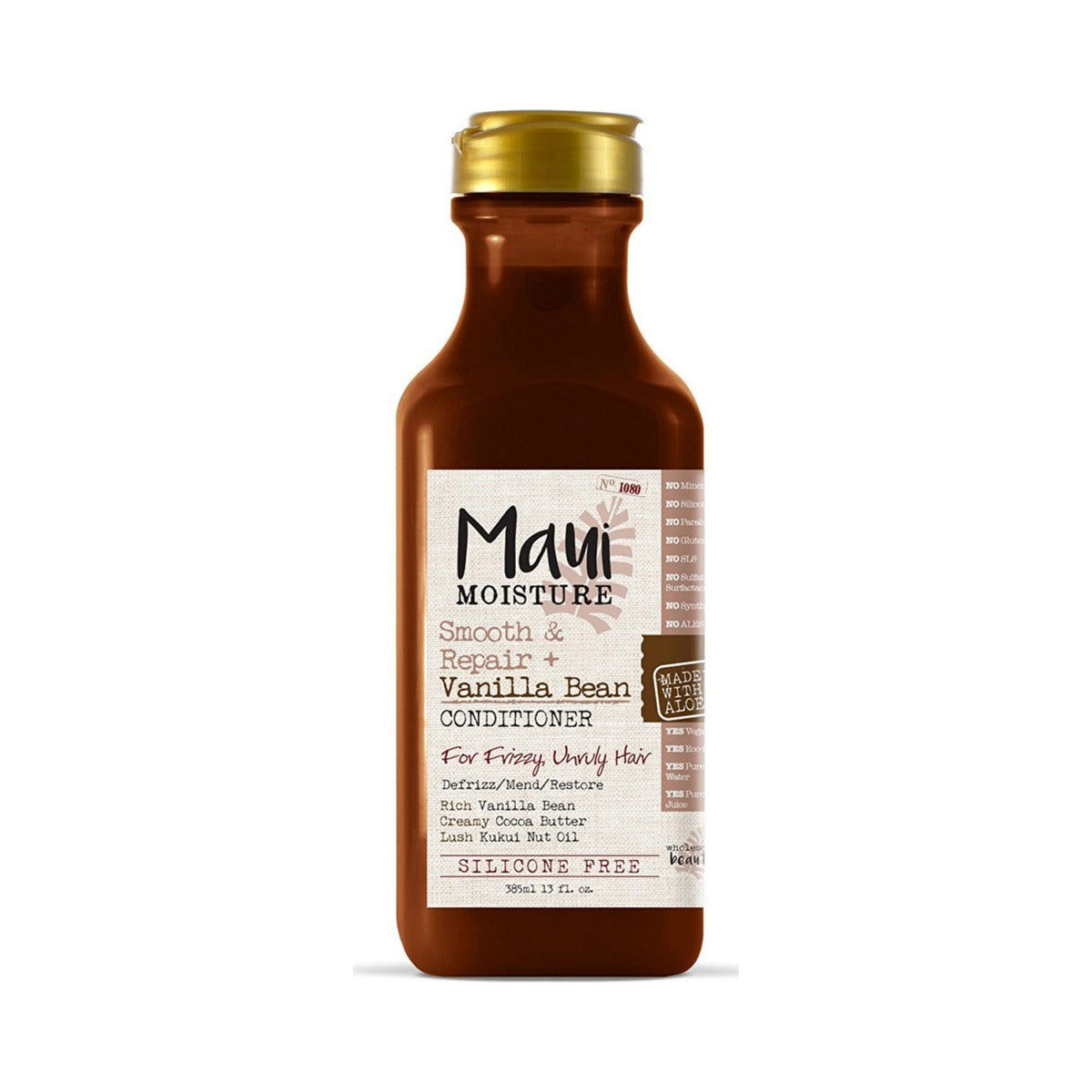 Maui Moisture Smooth & Repair Vanilla Bean Conditioner 13 Oz (Pack of 4)