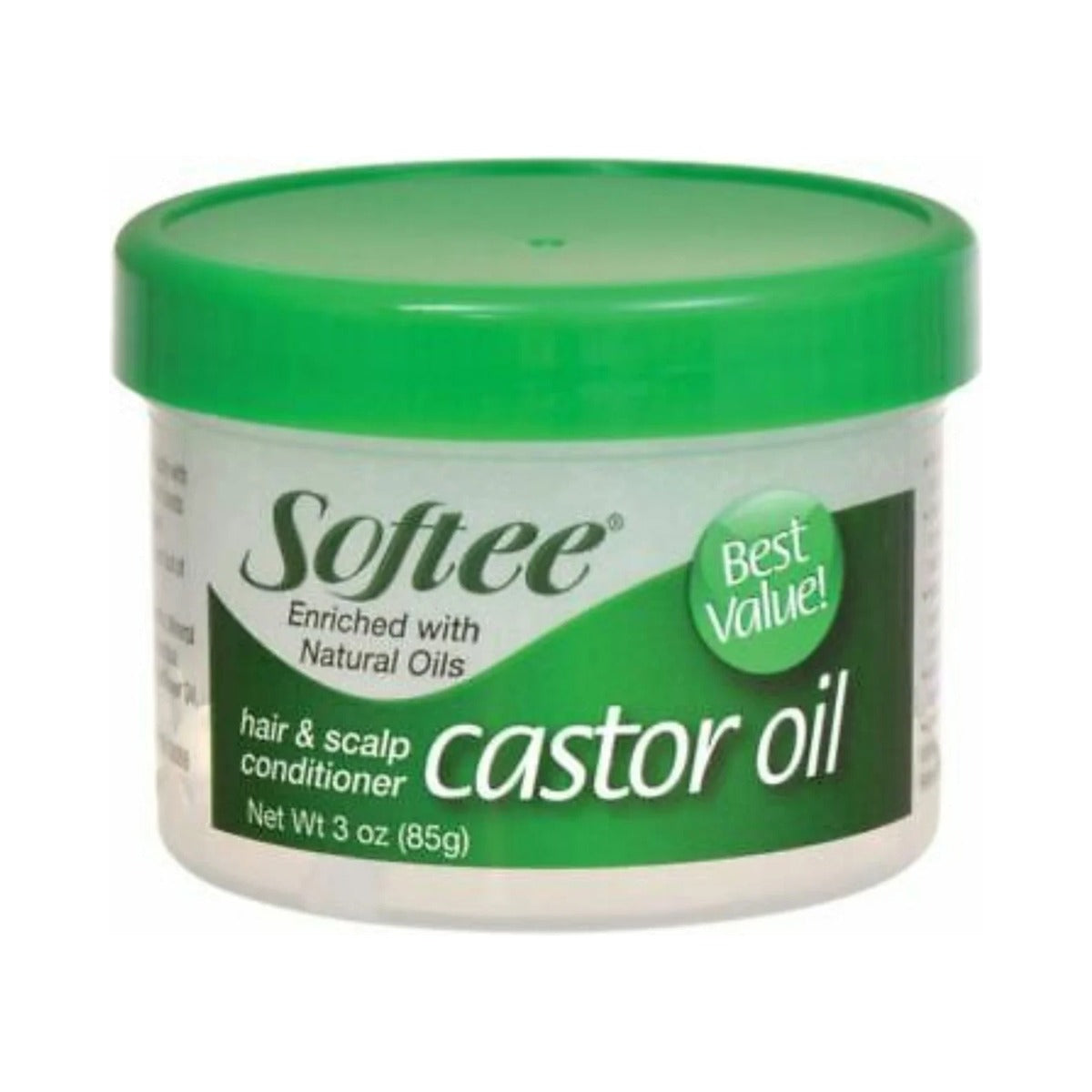 Softee Castor Oil Hair & Scalp Conditioner 3 Oz (Pack of 6)