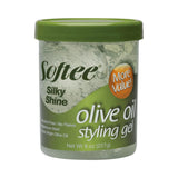 Softee Silky Shine Olive Oil Styling Gel 8 Oz (Pack of 6)