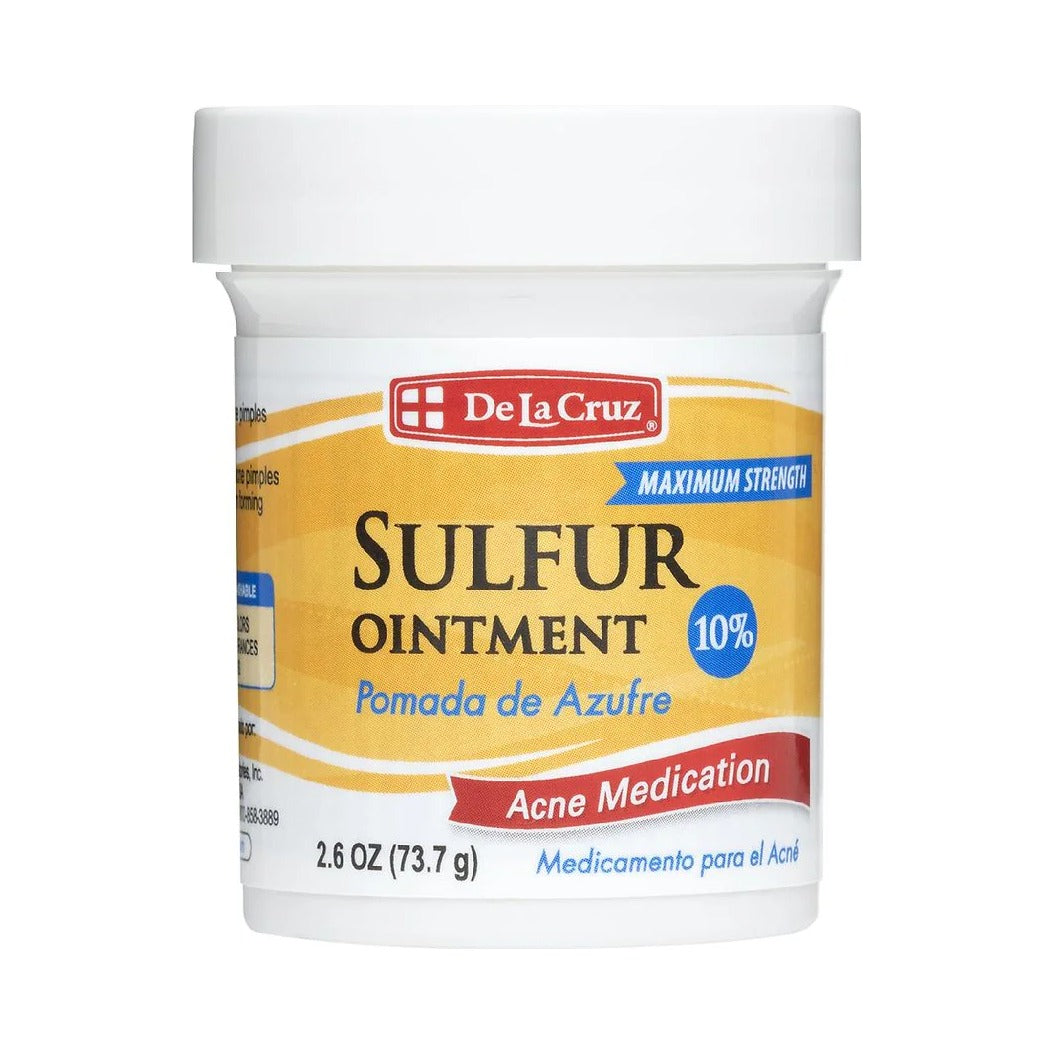De La Cruz Acne Treatment with 10% Sulfur 2.6 Oz (Pack of 12)