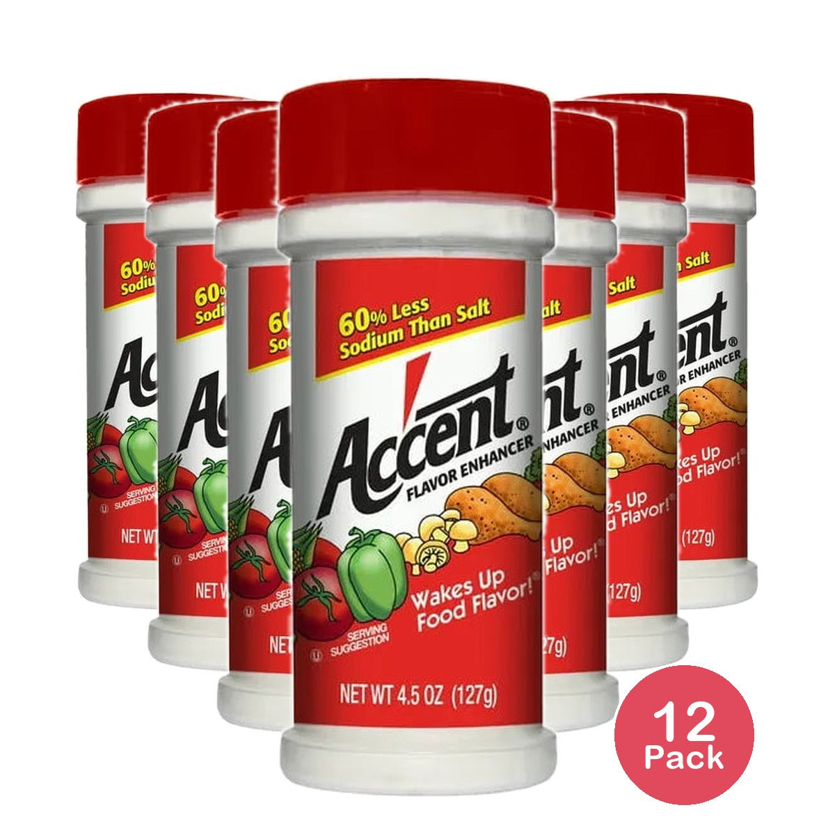 Accent All Natural Flavor Enhancer 4.5Oz (Pack of 12)