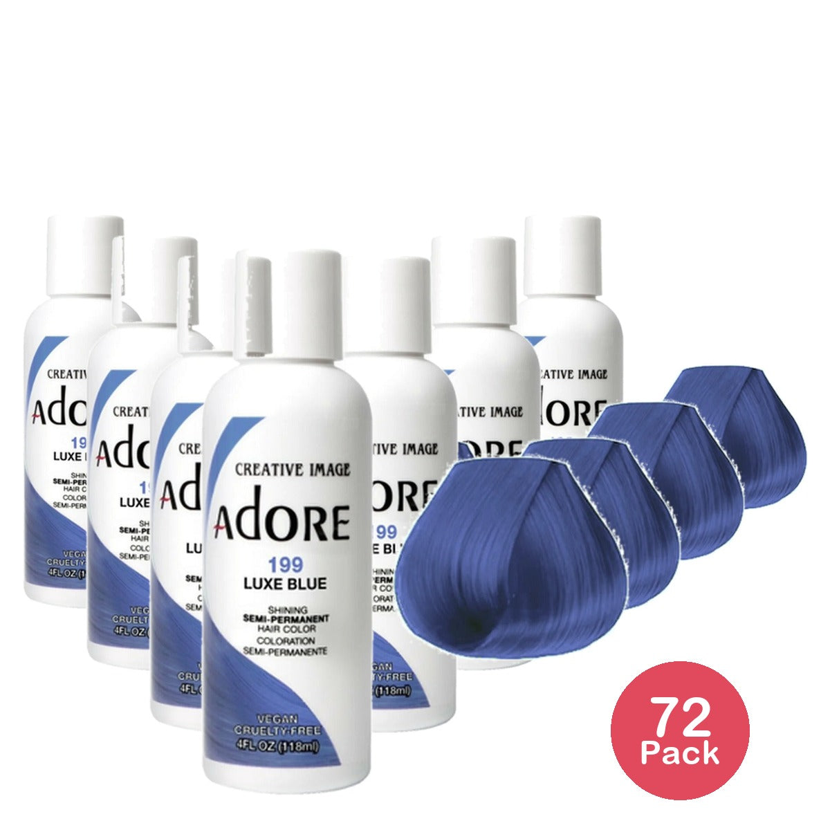 Adore Semi-Permanent Hair Color Luxe Blue 4 Oz (Pack of 72)