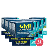 Advil Advanced Medicine For Pain 200 Mg Liqui-Gels 1.28oz (Pack of 72)
