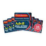 Advil Dual Action with Acetaminophen combination of 250mg Ibuprofen and 500mg Acetaminophen Coated Caplets 1.83oz (Pack of 36)