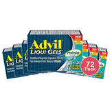 Advil Liquid Gels Minis Pain Reliever And Fever Reducer Liquid Filled Capsules 0.83oz (Pack of 72)