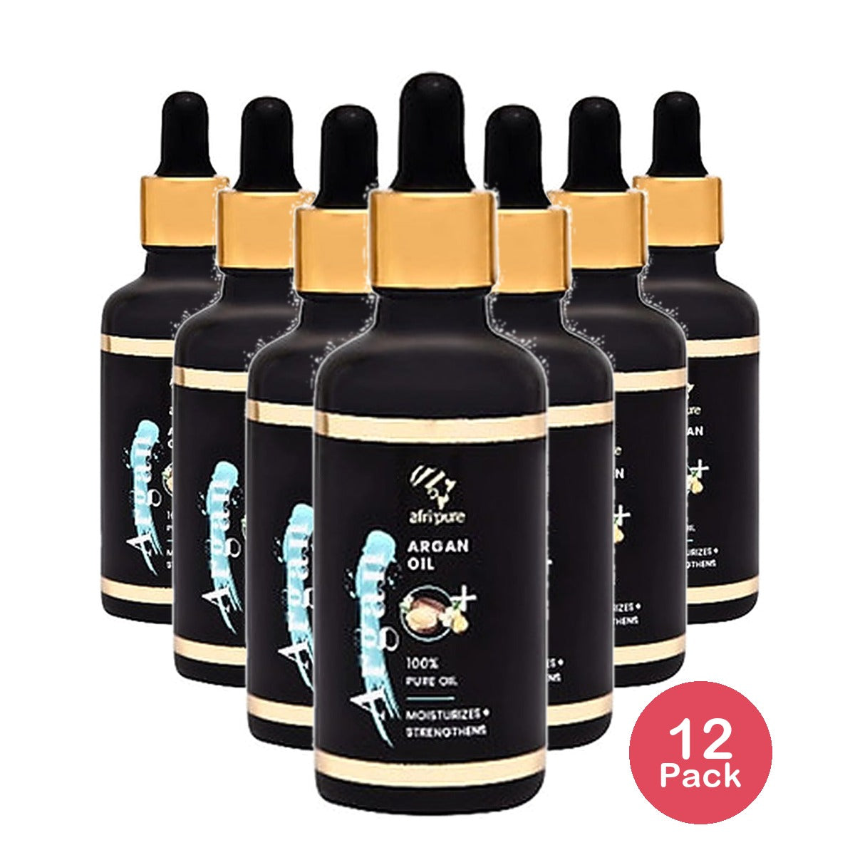 Afri Pure 100% Argan Oil 1.7 Oz (Pack of 12)