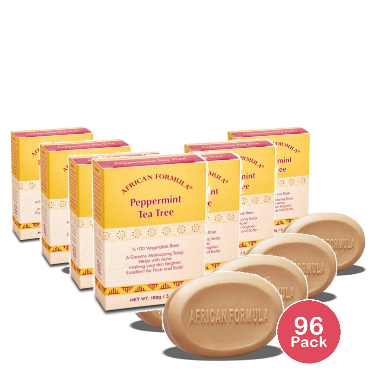 African Formula Peppermint Tea Tree Oil Soap 3.5 Oz (Pack of 96)