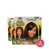 African Pride Olive Miracle Deep Conditioning No-Lye RelAxer - Regular Kit 8-Cou (Pack of 4)