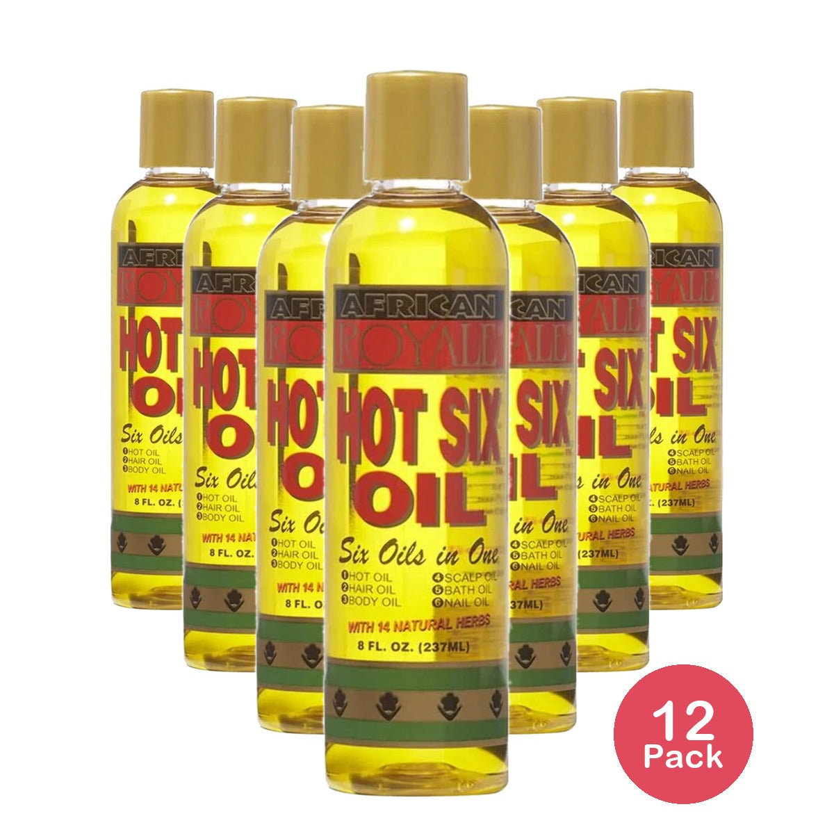 African Royale Hot Six Oil  8 Oz 8 Fl. Oz (Pack of 12)
