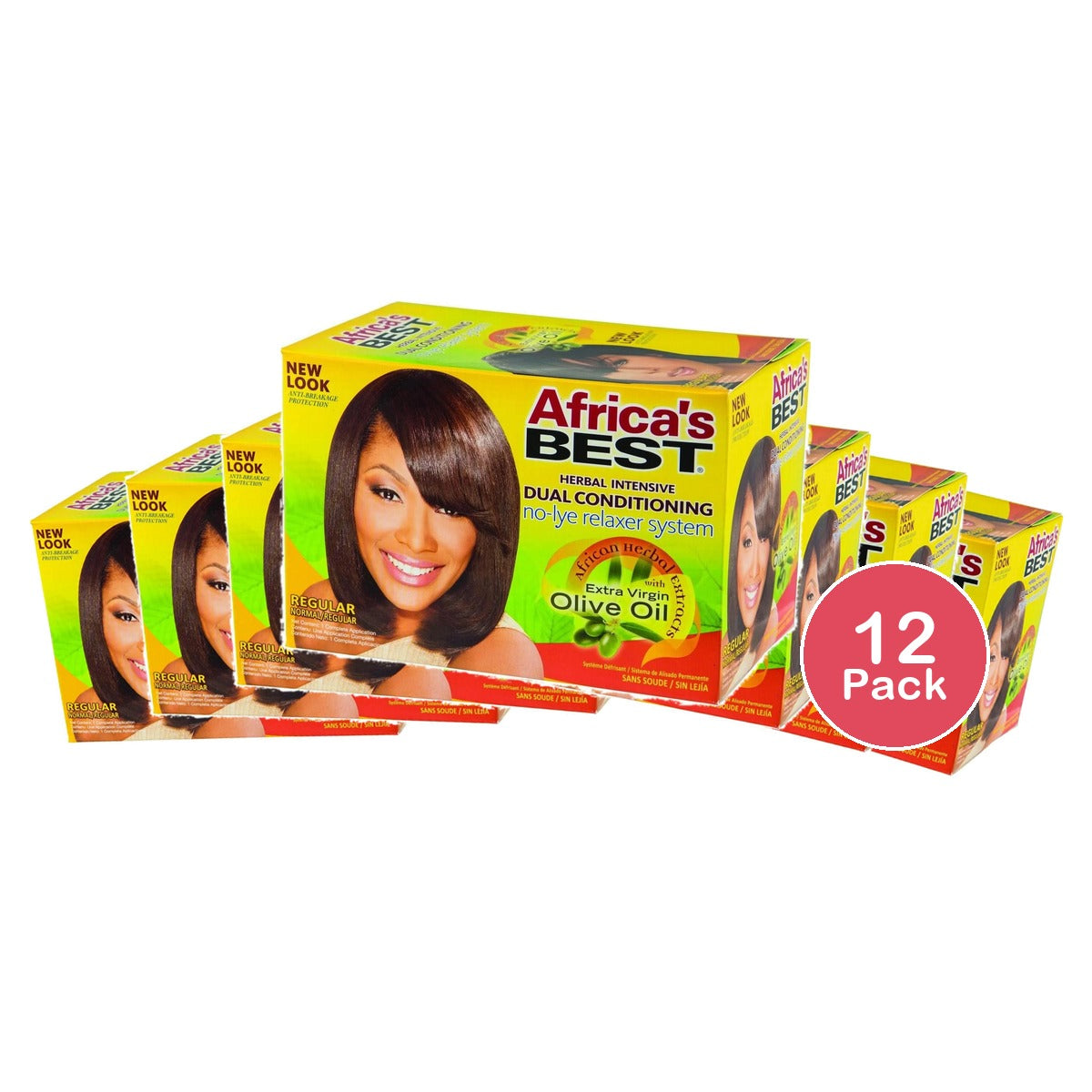 Africa's Best Herbal Relaxer Kit Regular Strength (Pack of 12)
