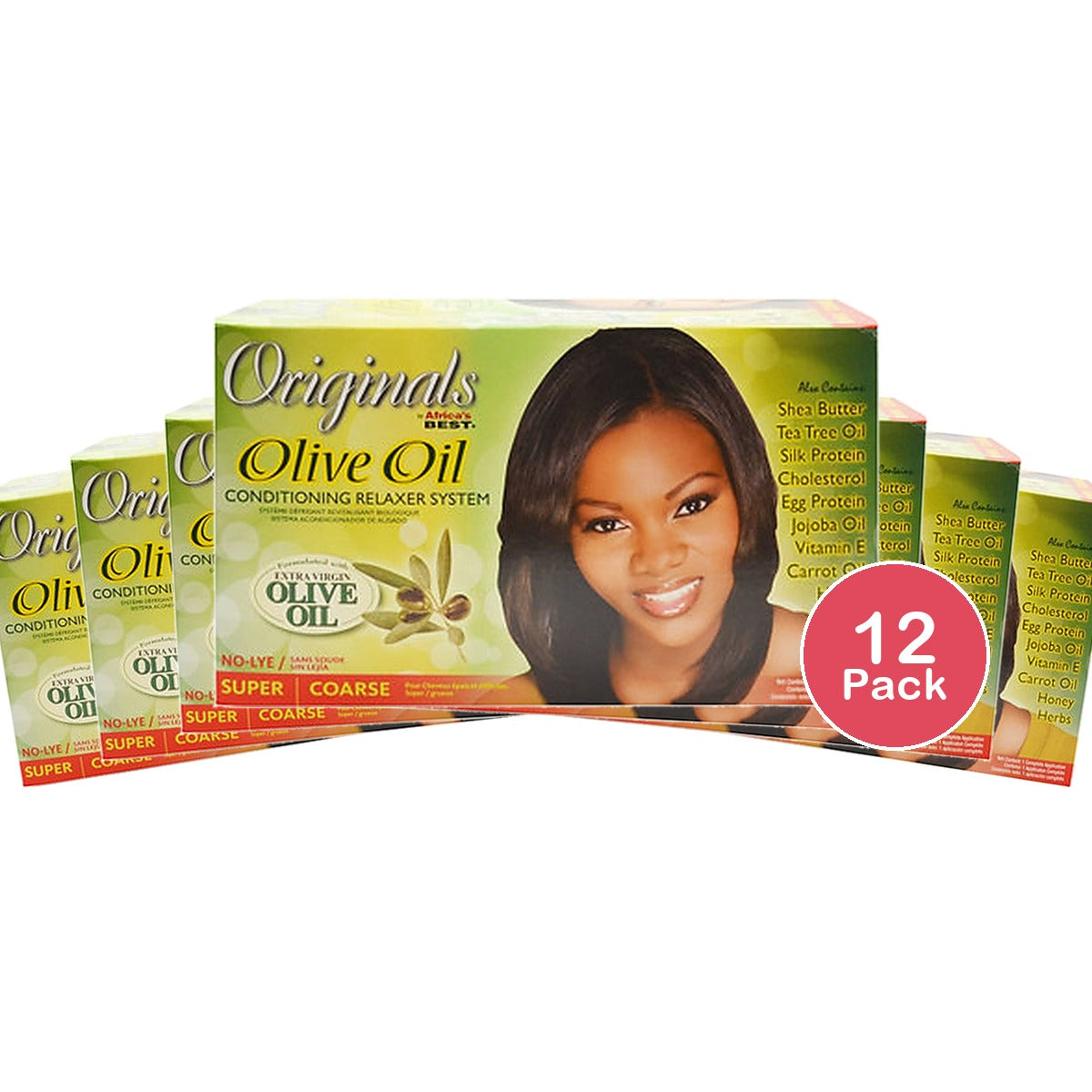 Africa's Best Olive Oil Conditioning Relaxer Super (Pack of 12)