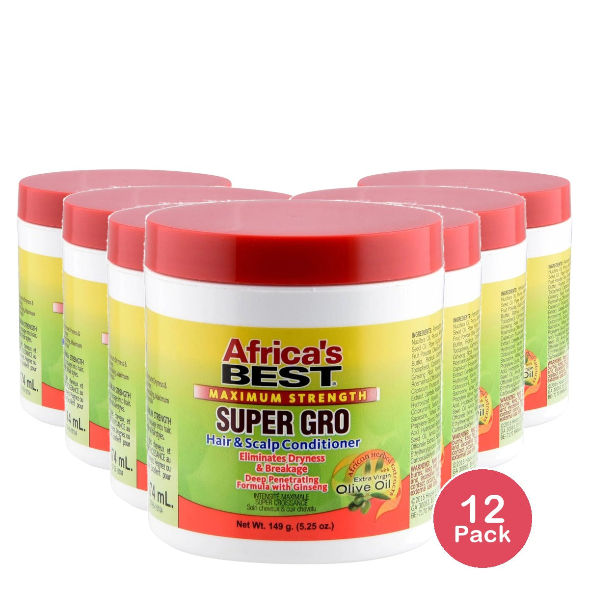 Africa's Best Super Gro Maximum Strength 5.25 Oz (Pack of 12)