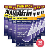 Afrin No Drip 12-Hour Nasal Decongestant Spray 1 Oz (Pack of 36)