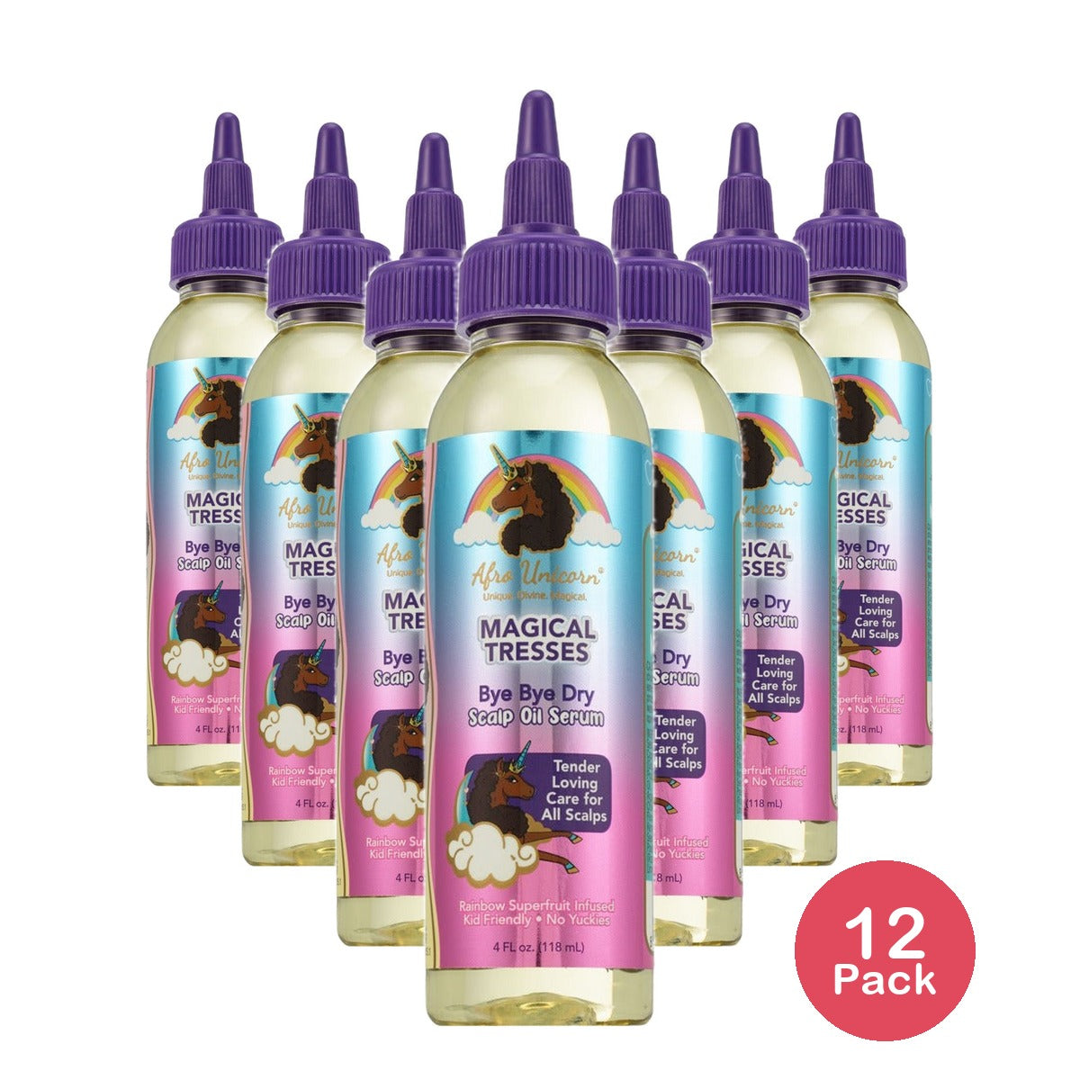 Afro Unicorn Bye Bye Dry Scalp Serum 4 Fl Oz (Pack of 12)