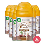 Air Wick Automatic Air Freshener Spray Refill Paradise Retreat Essential Oils 5.89Oz (Pack of 6)