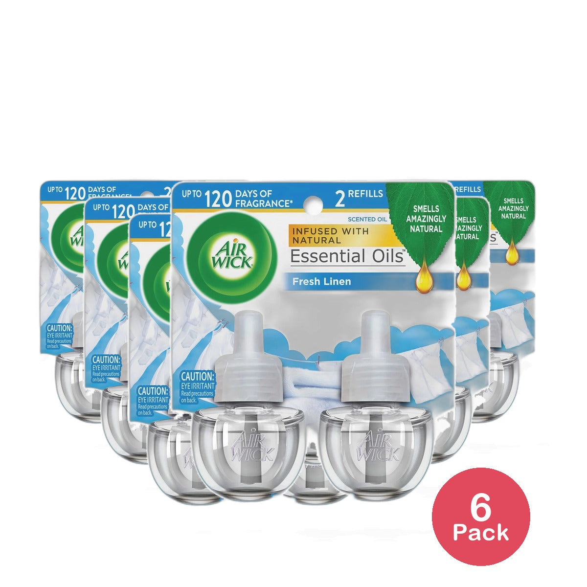 Air Wick Fresh Waters Scented Oil Air Freshener Refill 1.34Oz (Pack Of 6)